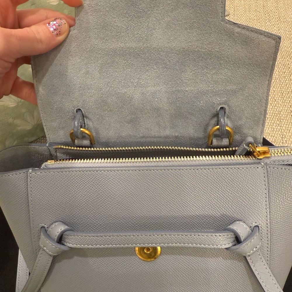 Celine Nano Belt Bag in Artic Blue - Picture 7 of 15